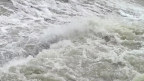 Rough Waters in Spring Video stock 75792826