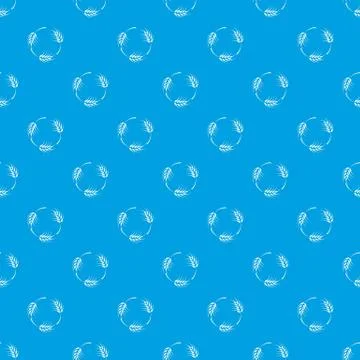 Rough wheat pattern vector seamless blue 스톡 일러스트