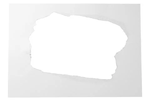 Rough white paper torn shape Stock Photos