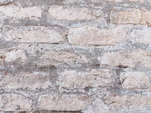 Rough White Washed Brick Wall Texture Stock Photos