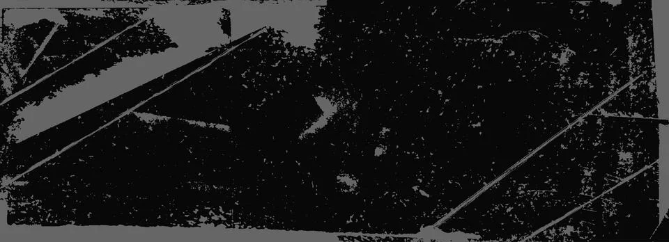 Rough worn scratched texture background. Black grunge distressed overlay. Old Stock Illustration