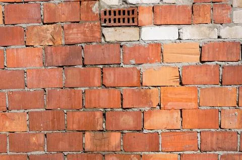 Roughly made wrecked old brickwork Stock Photos