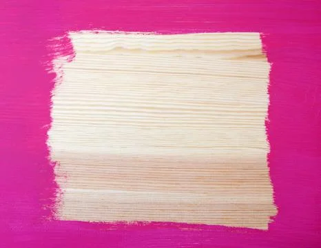 Roughly painted border on pine board Stock Photos