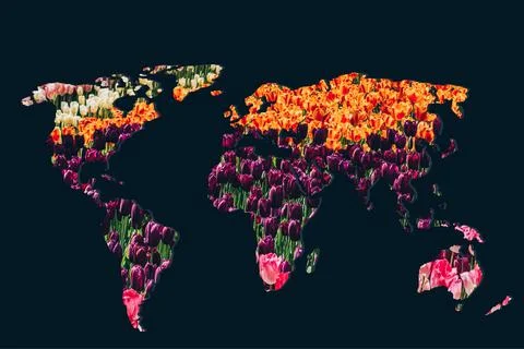 Roughly sketched out world map as global business concepts Stock Photos