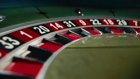 Roulette in the bar spinning close-up Video stock 195343070