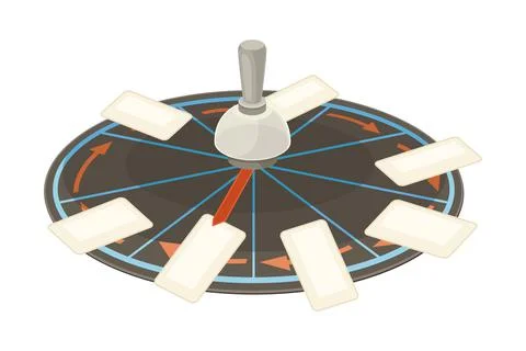 Roulette board game flat vector illustration on white background Stock Illustration