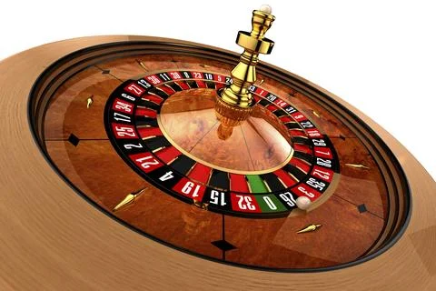 Roulette, built in three-dimensional program, on a white background 스톡 일러스트