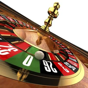 Roulette, built in three-dimensional program, on a white background Stock Illustration