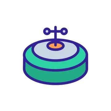 Roulette casino icon vector. Isolated contour symbol illustration Illustrazione stock