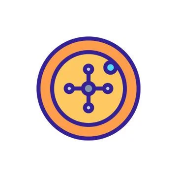 Roulette casino icon vector. Isolated contour symbol illustration Illustrazione stock