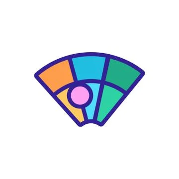 Roulette casino icon vector. Isolated contour symbol illustration Illustrazione stock