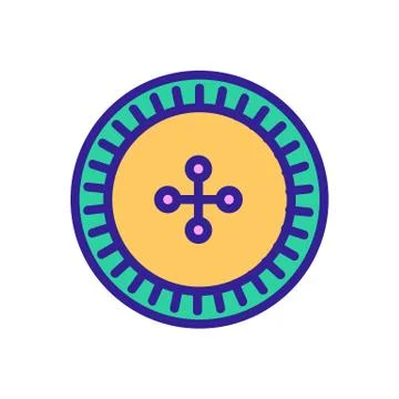 Roulette casino icon vector. Isolated contour symbol illustration Stock Illustration