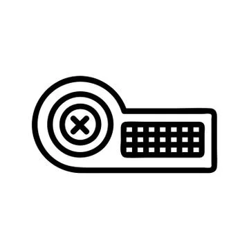 Roulette casino icon vector. Isolated contour symbol illustration 스톡 일러스트