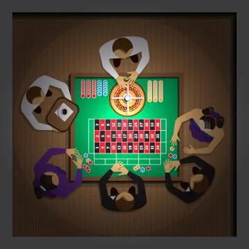 Roulette at the casino. Stock Illustration