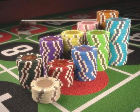 Roulette Chips 스톡 일러스트