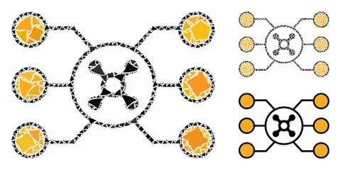 Roulette circuit Composition Icon of Tremulant Pieces Ilustração Stock