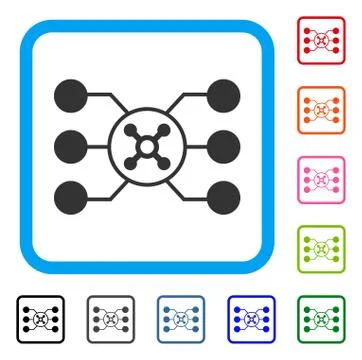 Roulette Circuit Framed Icon Illustrazione stock