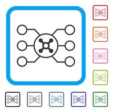 Roulette Circuit Framed Icon Stock Illustration