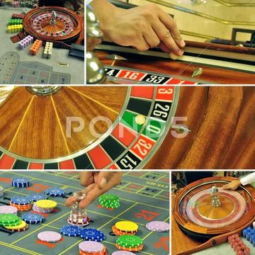 Roulette colage Stock Photos