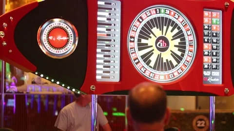 ROULETTE COMPUTER GAME SCREEN DISPLAYS NO MORE BETS AT CASINO Stock Footage 59923162