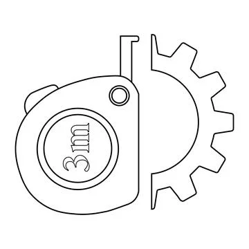 Roulette construction in gear icon. Simple illustration of roulette constru.. Stock Illustration