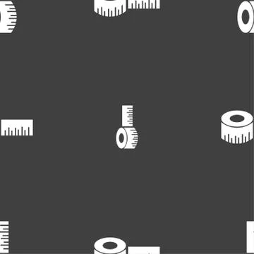 Roulette construction icon sign. Seamless pattern on a gray background. Illustrazione stock