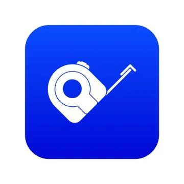 Roulette construction tool icon digital blue Stock Illustration