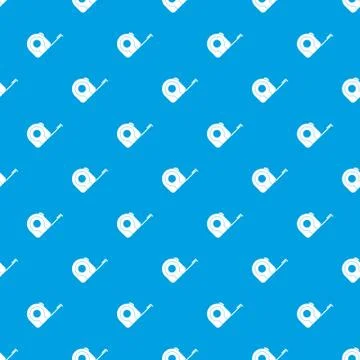 Roulette construction tool pattern seamless blue イラスト素材