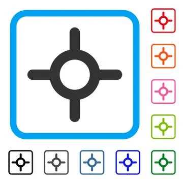 Roulette Framed Icon 스톡 일러스트