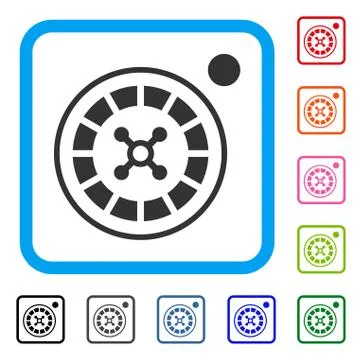 Roulette Framed Icon Illustrazione stock