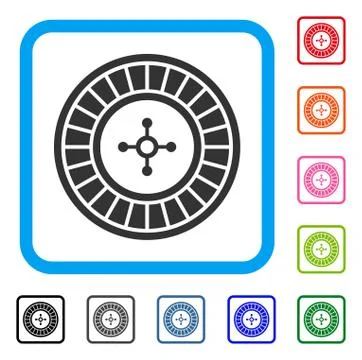 Roulette Framed Icon Illustrazione stock
