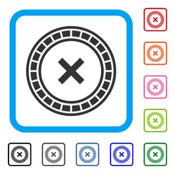Roulette Framed Icon Illustrazione stock