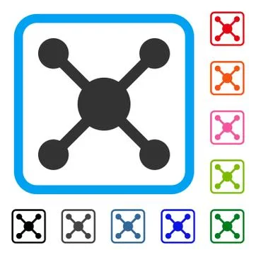 Roulette Framed Icon 스톡 일러스트