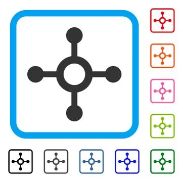 Roulette Framed Icon 스톡 일러스트