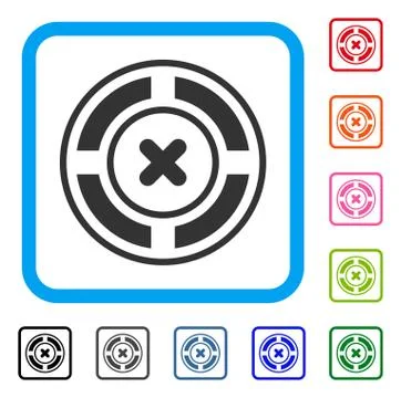 Roulette Framed Icon Illustrazione stock