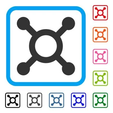 Roulette Framed Icon 스톡 일러스트