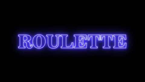 Roulette glowing neon text animation Stock Footage 277014714