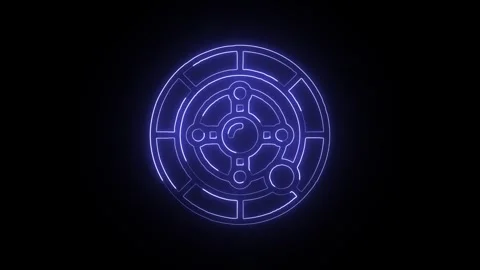 Roulette Icon Isolated on Black Background Casino Gambling Symbol 库存影片 330741867