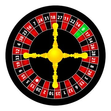 Roulette illustration on white background Illustrazione stock