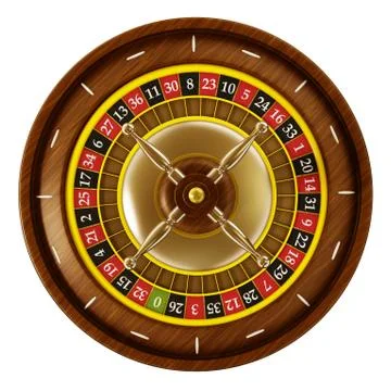 Roulette isolated on white background Stock Illustration