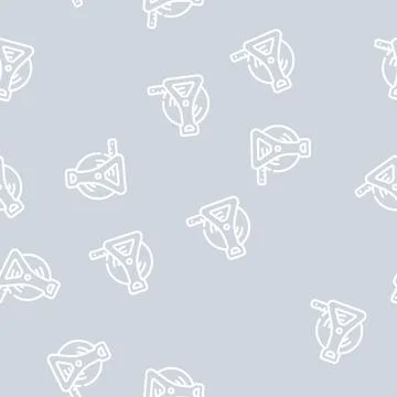 Roulette measuring equipment line vector seamless pattern Illustrazione stock