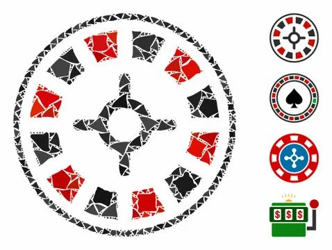 Roulette Mosaic Icon of Rough Elements イラスト素材