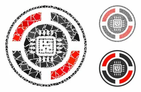 Roulette processor Mosaic Icon of Rough Elements イラスト素材