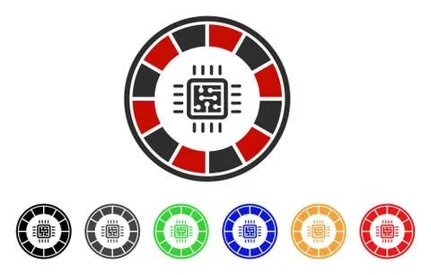 Roulette Processor Vector Icon Illustrazione stock