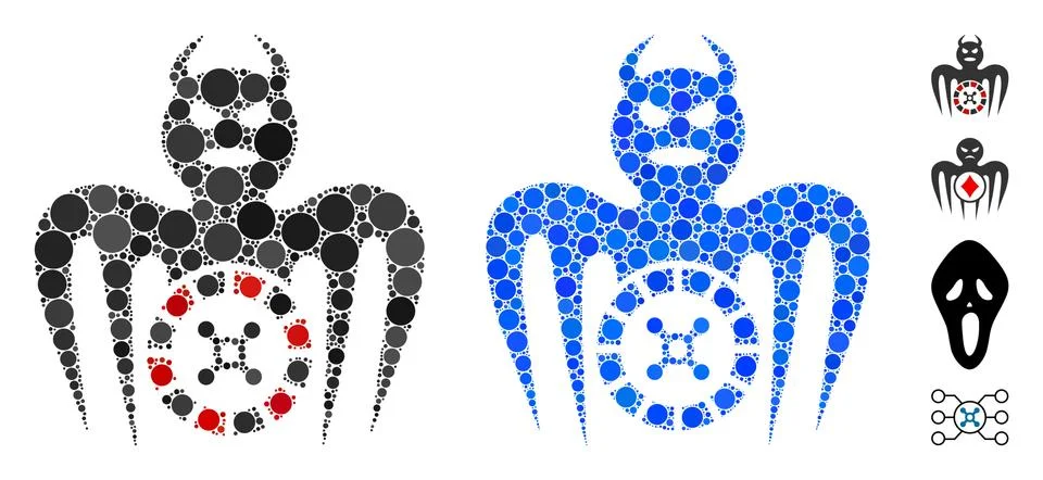 Roulette Spectre Devil Composition Icon of Circles 库存插图