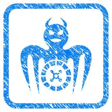 Roulette Spectre Devil Framed Grunge Icon Stock Illustration
