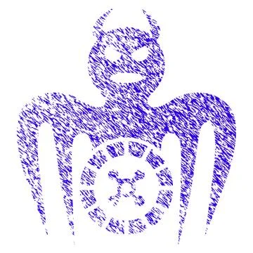 Roulette Spectre Devil Icon Grunge Watermark 库存插图