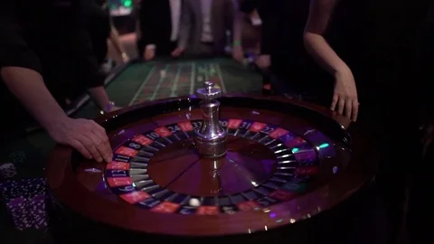 Roulette Table At Black Tie Party Video stock 79995612