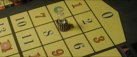Roulette table close-up, 5 wins Stock Footage 242773493