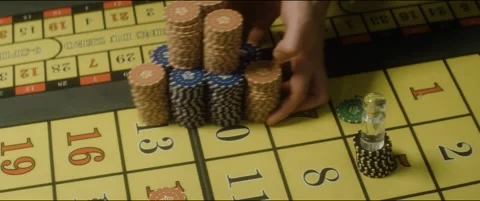 Roulette table close-up, 5 wins Stock Footage 242773665